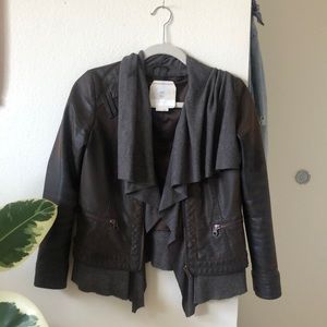 Anthropologie Hei Hei Faux Leather Jacket - XSP